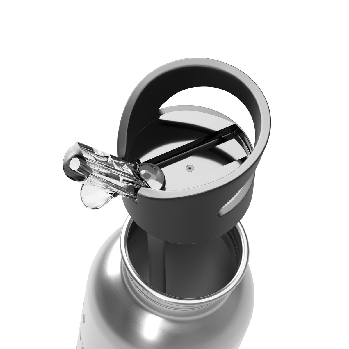 "No.1 HU$TLE" Stainless Steel Water Bottle With Straw (20oz)