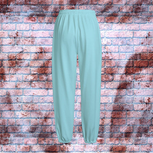 "N96 Neon Graffiti Logo" Fleece Sweatpants (Skylar Blue)