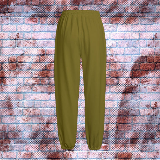 "N96 Neon Graffiti Logo" Fleece Sweatpants (Honey Sage)
