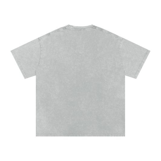 "WE RIDE AT JAWN" Graphic Faded Wash Oversized Tee