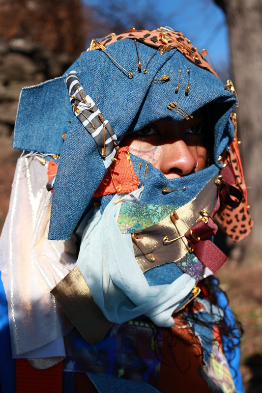 "Denim Cyber Bunny" Junkyard Balaclava Mask
