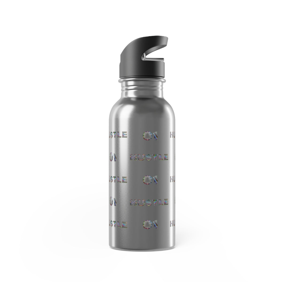 "No.1 HU$TLE" Stainless Steel Water Bottle With Straw (20oz)