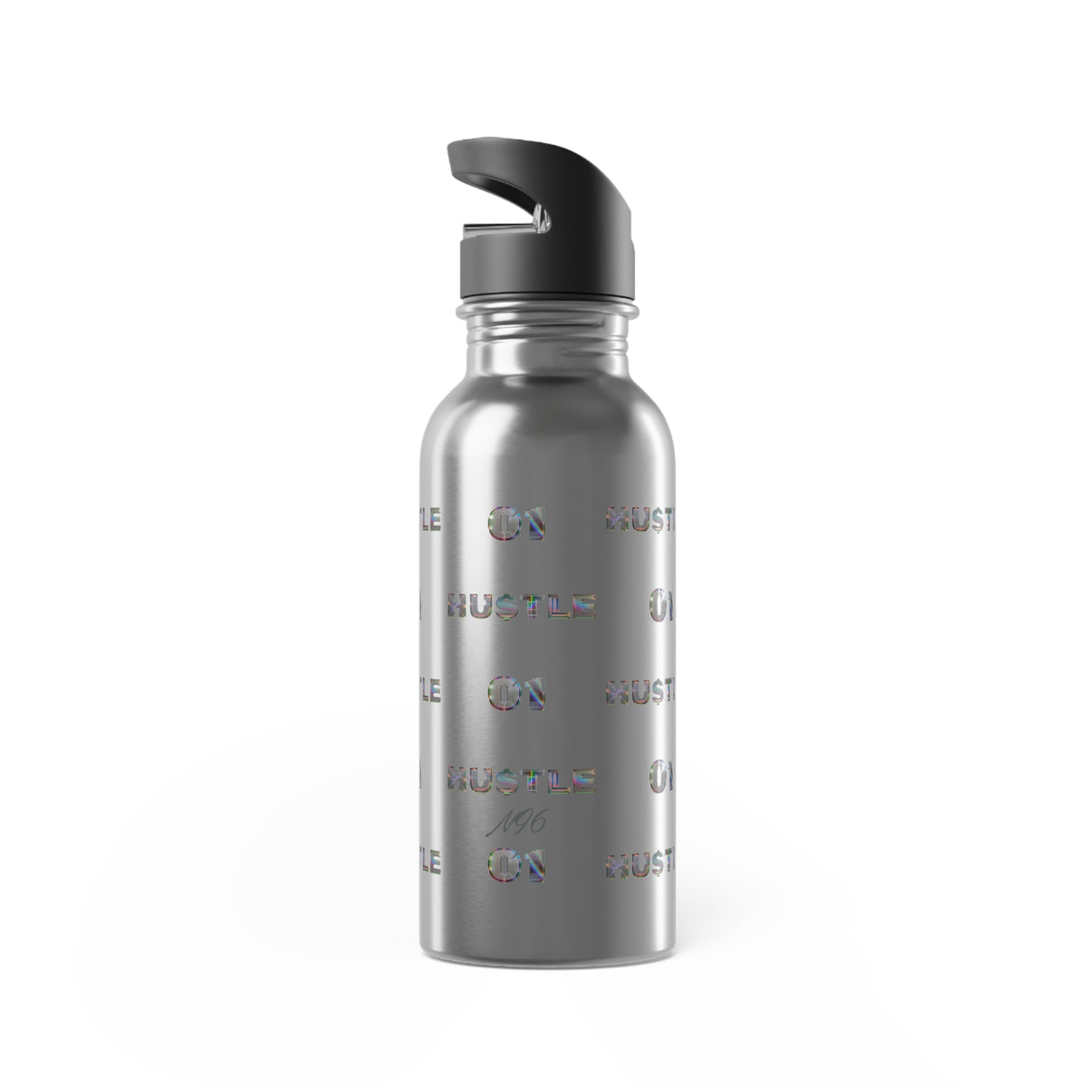 "No.1 HU$TLE" Stainless Steel Water Bottle With Straw (20oz)