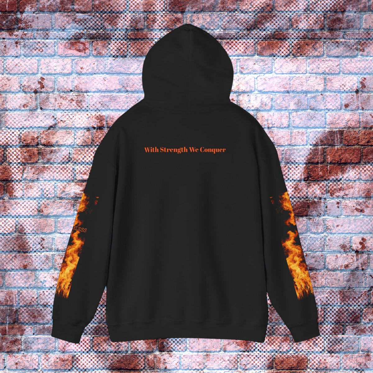 "In Courage We Trust" Graphic Print Hoodie