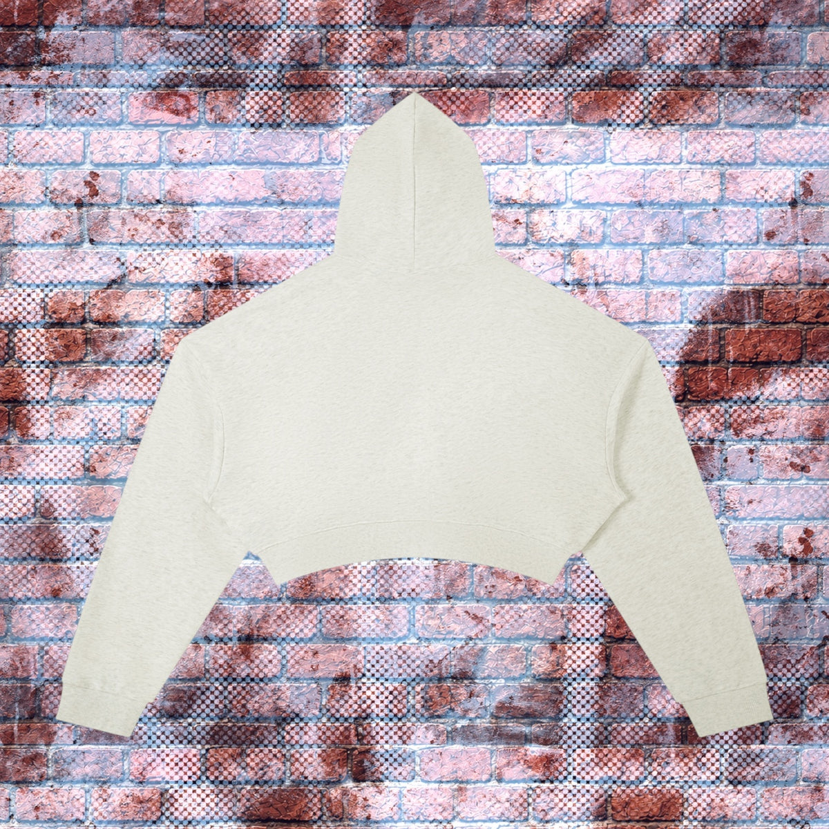 "N96 Neon Graffiti Logo" Essential Cropped Hoodie