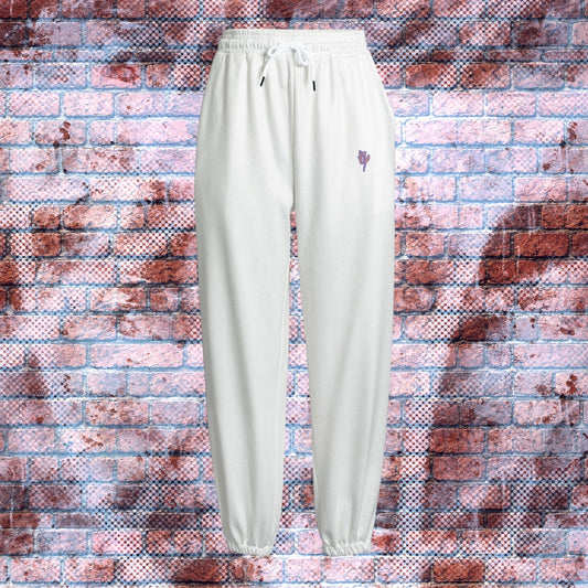 "N96 Neon Graffiti Logo" Fleece Sweatpants (Cloudz)