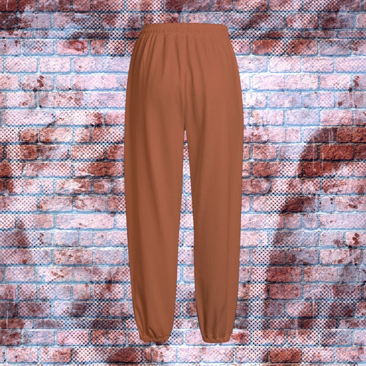 "N96 Neon Graffiti Logo" Fleece Sweatpants (Rusty Orange)