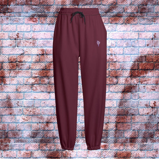 "N96 Neon Graffiti Logo" Fleece Sweatpants (Rose Blood)