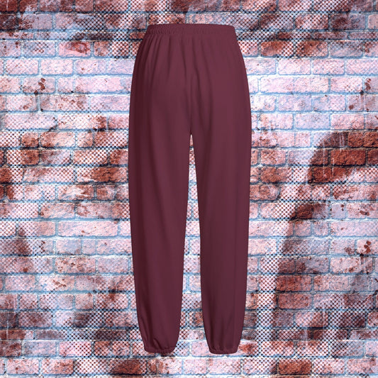"N96 Neon Graffiti Logo" Fleece Sweatpants (Rose Blood)