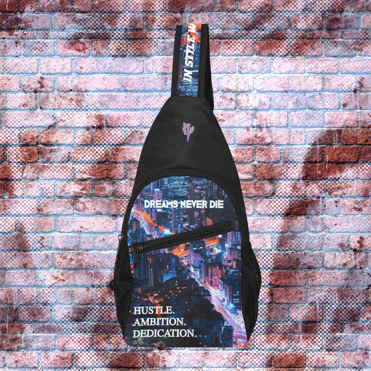 "DREAMS NEVER DIE" (D.N.D.) Graphic Versatile Chest Bag
