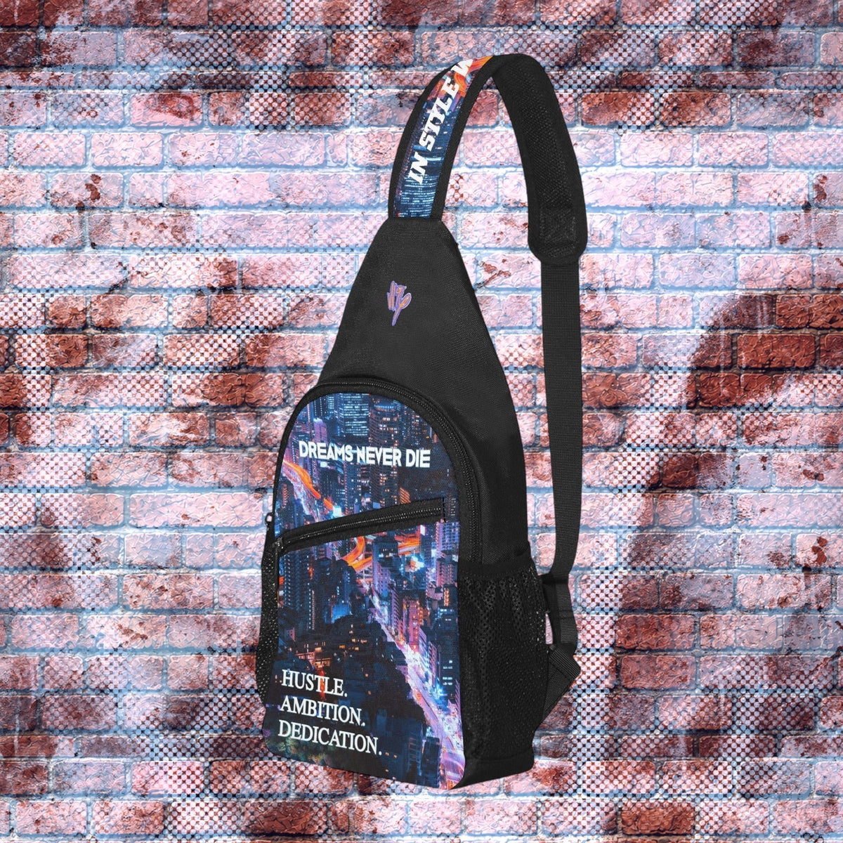 "DREAMS NEVER DIE" (D.N.D.) Graphic Versatile Chest Bag