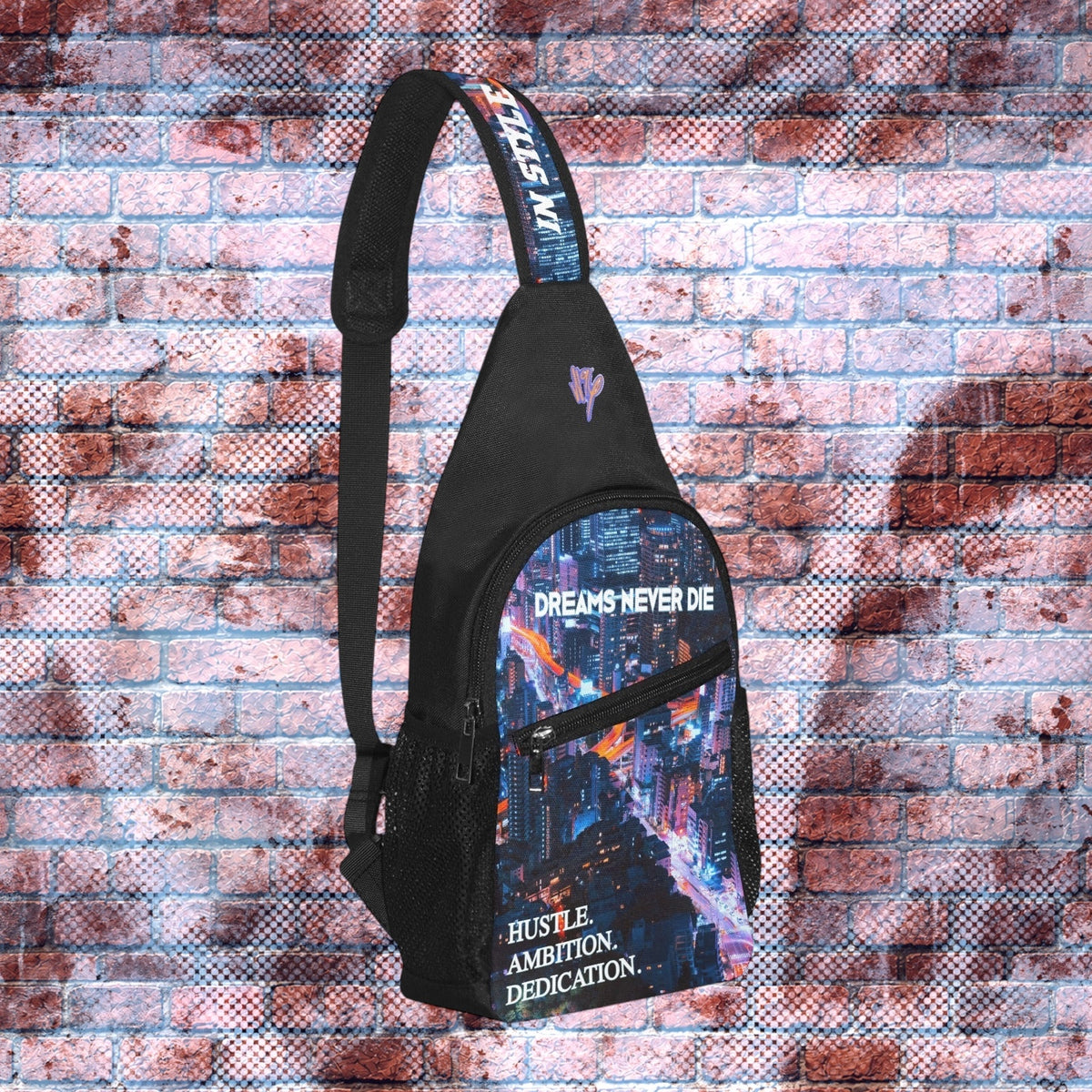 "DREAMS NEVER DIE" (D.N.D.) Graphic Versatile Chest Bag