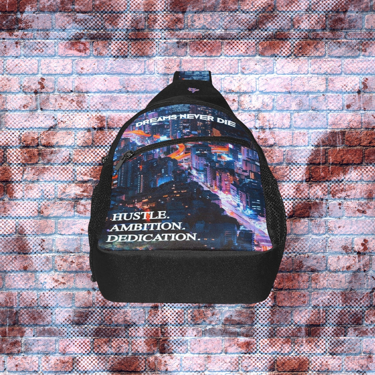 "DREAMS NEVER DIE" (D.N.D.) Graphic Versatile Chest Bag