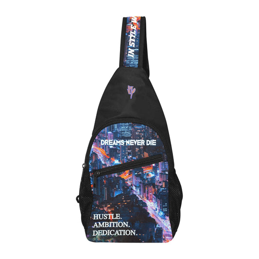 "DREAMS NEVER DIE" (D.N.D.) Graphic Versatile Chest Bag